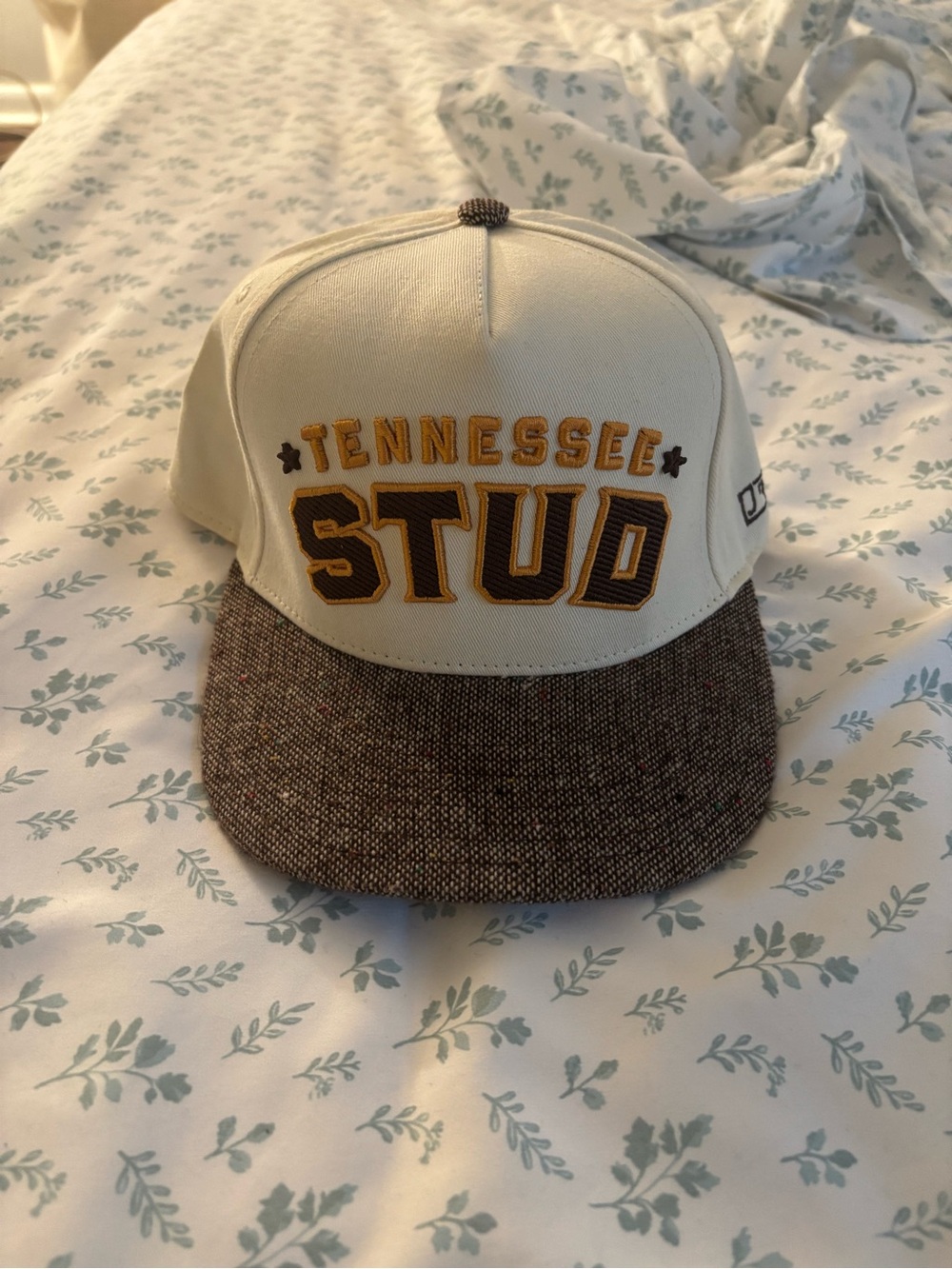 Tennessee Stud Cream and Brown Snapback Hat